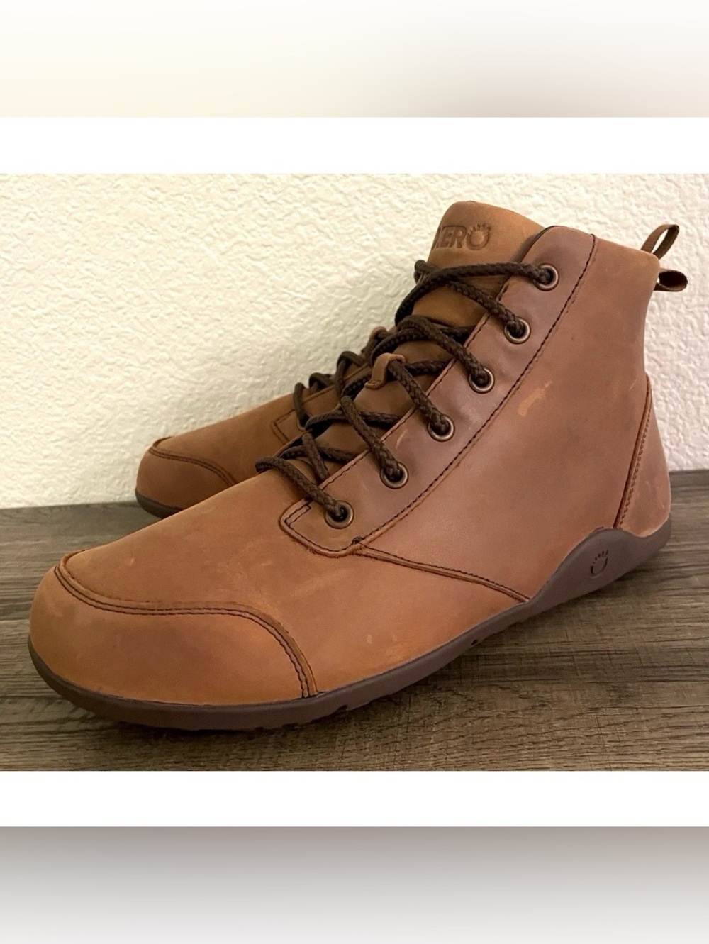 Xero Denver Leather Mens US 10 Brown Barefoot Minimalist Hiking Trailing Boots